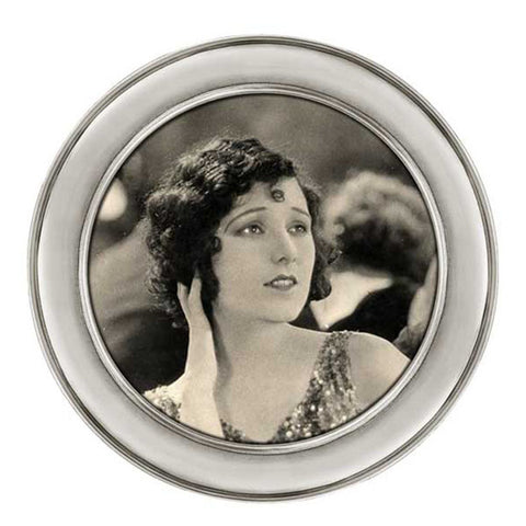 Lugano Round Frame - 13 cm - Handcrafted in Italy - Pewter