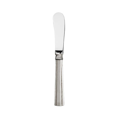 Lucia Forged Butter Knife - 14.5 cm Length - Handcrafted in Italy - Pewter & Stainless Steel