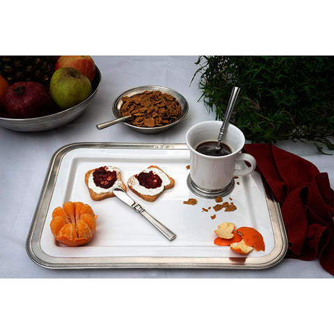 Lucia Forged Butter Knife - 14.5 cm Length - Handcrafted in Italy - Pewter & Stainless Steel