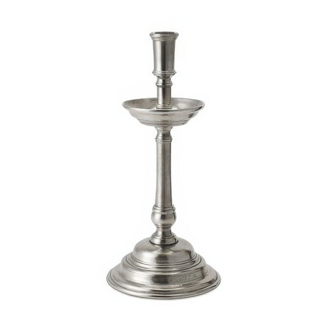Medieval Candlestick - 31 cm Height - Handcrafted in Italy - Pewter