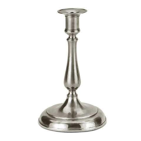 Medieval Candlestick - 22 cm Height - Handcrafted in Italy - Pewter