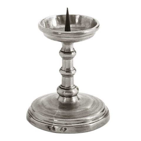 Medieval Candleholder -  14 cm - Handcrafted in Italy - Pewter