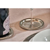 Olivia Scalloped Rimmed Pewter Wine Bottle Coaster - 12 cm Diameter - Handcrafted in Italy - Pewter
