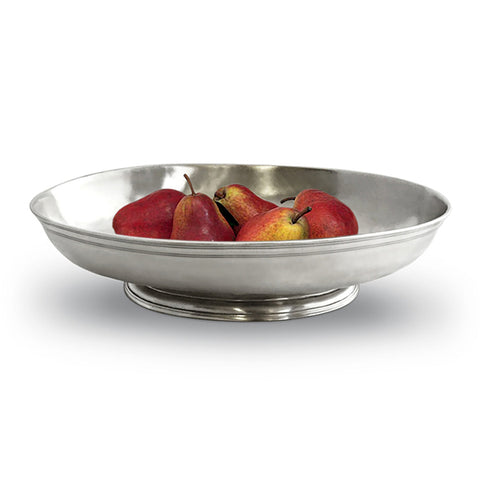 Osteria Oval Bowl - 40 cm x 27.5 cm - Handcrafted in Italy - Pewter