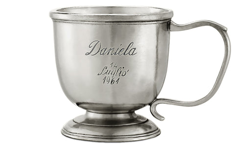 Terlizzi Baby Cup - 7cm - 15 cl - Handcrafted in Italy - Pewter