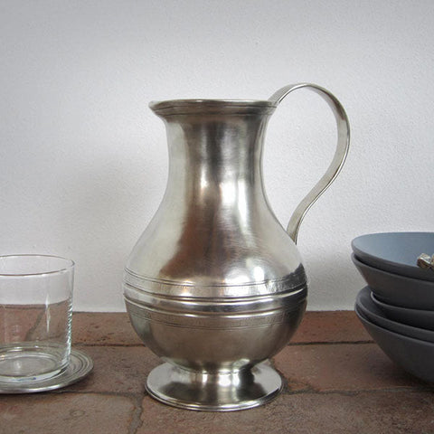 Umbra Flower Jug - 1.4 L - Handcrafted in Italy - Pewter