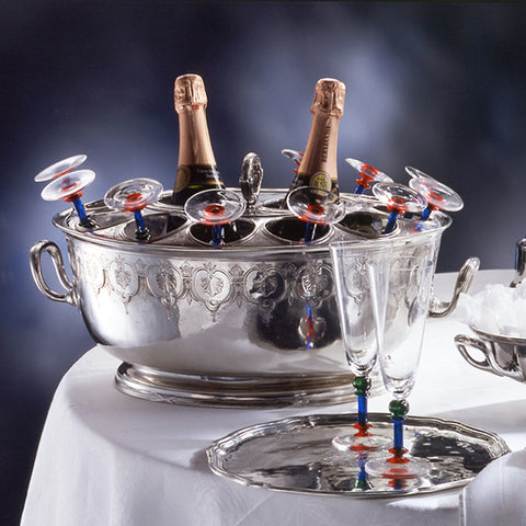 Venezia Champagne Bucket - 47 cm x 38 cm - Handcrafted in Italy - Pewter