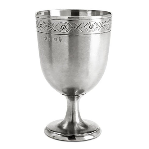 Venezia Engraved Chalice - 15 cm - Handcrafted in Italy - Pewter