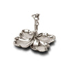 Art Nouveau-Style Donna 4-Tray Centrepiece - Young Woman with hands in hair - Handcrafted in Italy - Pewter/Britannia Metal