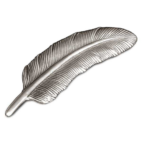 Piuma 'Feather' Paperweight - 11 cm - Handcrafted in Italy - Pewter