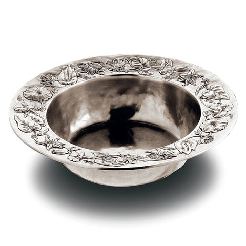 Alassio Round Bowl - 33 cm Diameter - Handcrafted in Italy - Pewter