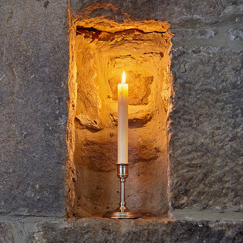 Albino Candlestick - 11.5 cm Height - Handcrafted in Italy - Pewter