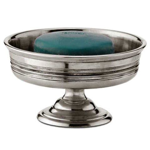 Anelli Soap Dish - 12 cm Diameter - Handcrafted in Italy - Pewter