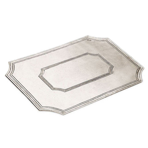 Arezzo Octagonal Placemat - 40 cm x 30 cm - Handcrafted in Italy - Pewter