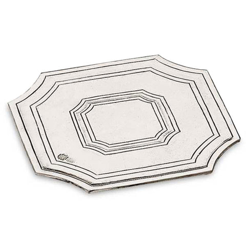 Arezzo Octagonal Placemat - 13.5 cm x 13.5 cm - Handcrafted in Italy - Pewter