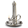 Assisi Vegetable Oil Lamp - 21.5 cm Height - Handcrafted in Italy - Pewter & Glass