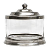 Bassano Biscuit Jar - 3.6 L - Handcrafted in Italy - Pewter & Glass