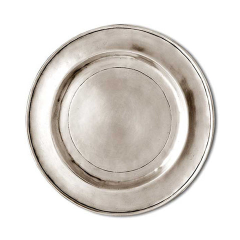 Benaco Plate - 25 cm Diameter - Handcrafted in Italy - Pewter