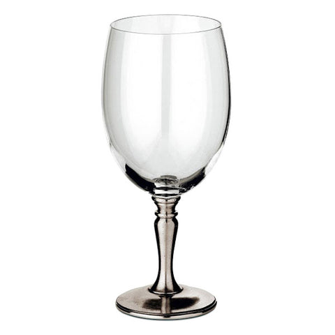 Barolo Water Glass - 70 cl - Handcrafted in Italy - Pewter & Crystal