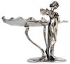 Art Nouveau-Style Donna Tray & Jewellery Stand - 21 cm Height - Handcrafted in Italy - Pewter/Britannia Metal