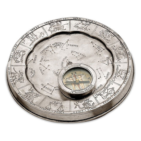 Callisto Stellar Compass - 17.5 cm Diameter - Handcrafted in Italy - Pewter