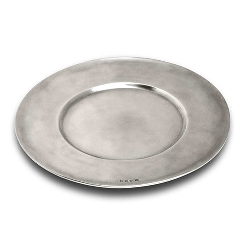 Cardinale Charger Plate - 33 cm Diameter - Handcrafted in Italy - Pewter