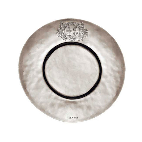 Cardinale Plate (Set of 2) - 17.5 cm Diameter - Handcrafted in Italy - Pewter