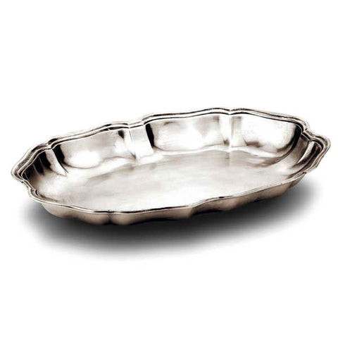 Catania Oval Bowl - 28 cm x 19 cm - Handcrafted in Italy - Pewter