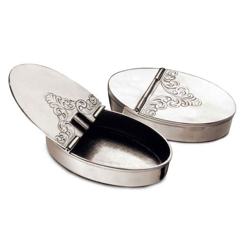 Cerere Lidded Ashtray - 11 cm x 7 cm - Handcrafted in Italy - Pewter