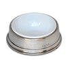 Convivio White Enamel Pet Bowl - 18 cm Diameter - Handcrafted in Italy - Pewter & Enamel