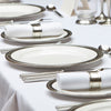 Convivio Dinner Plate - White - 27.5 cm Diameter - Handcrafted in Italy - Pewter & Ceramic