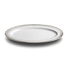 Convivio Oval Serving Platter - 37 cm x 27 cm - Handcrafted in Italy - Pewter & Ceramic
