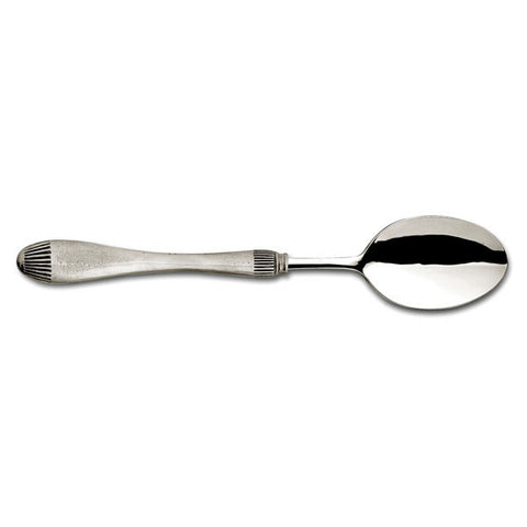 Daniela Table Spoon Set (Set of 6) - 22 cm Length - Handcrafted in Italy - Pewter & Stainless Steel