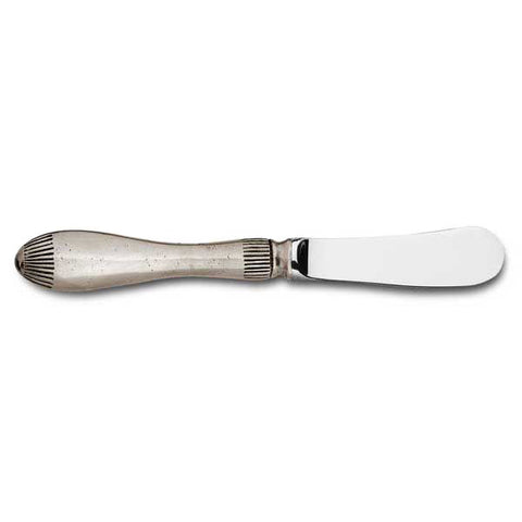 Daniela Forged Butter Knife - 14.5 cm Length - Handcrafted in Italy - Pewter & Stainless Steel