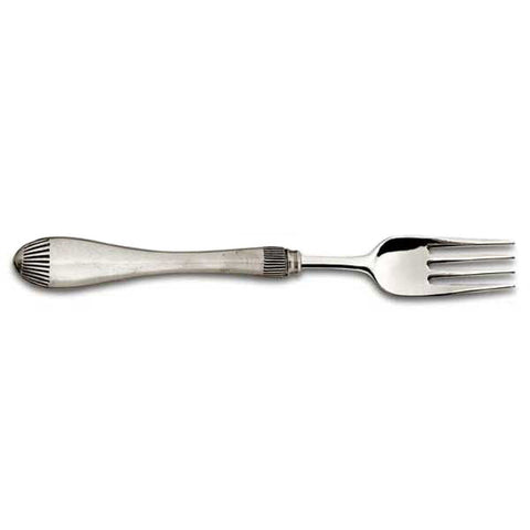 Daniela Salad Fork Set (Set of 6) - 19 cm Length - Handcrafted in Italy - Pewter & Stainless Steel
