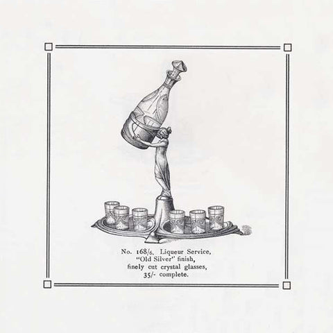 Art Nouveau-Style Donna Liqueur Service - 36 cm Height - Handcrafted in Italy - Pewter/Britannia Metal