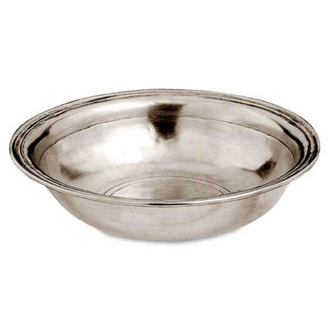 Etruria Round Bowl - 29 cm Diameter - Handcrafted in Italy - Pewter