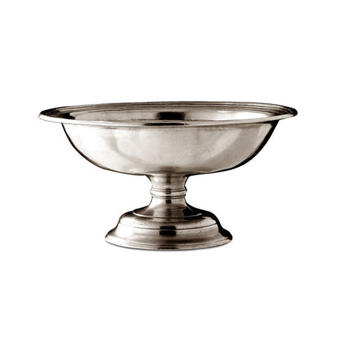 Etruria Footed Bowl - 21 cm Diameter - Handcrafted in Italy - Pewter