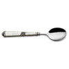 Fjord Dessert Spoon Set (Set of 6) - 22 cm Length - Handcrafted in Italy - Pewter & Stainless Steel