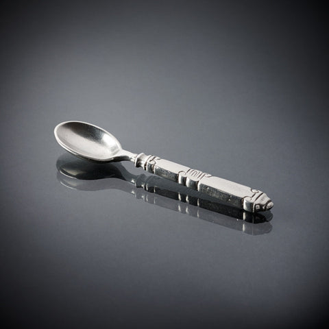 Fjord Coffee Spoon Set (Set of 6) - 10 cm Length - Handcrafted in Italy - Pewter