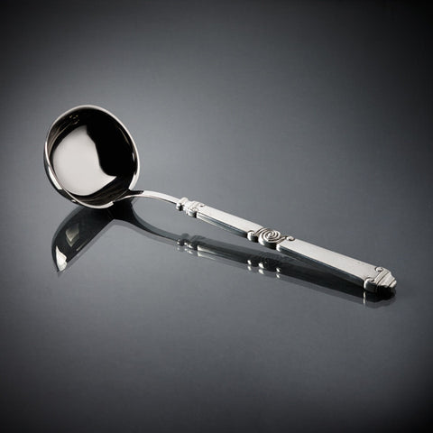 Fjord Ladle - 30 cm Length - Handcrafted in Italy - Pewter & Stainless Steel