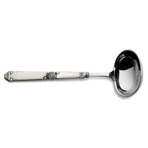 Fjord Ladle - 30 cm Length - Handcrafted in Italy - Pewter & Stainless Steel