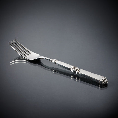Fjord Serving Fork - 25 cm Length - Handcrafted in Italy - Pewter & Stainless Steel