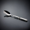 Fjord Serving Spoon - 25 cm Length - Handcrafted in Italy - Pewter & Stainless Steel