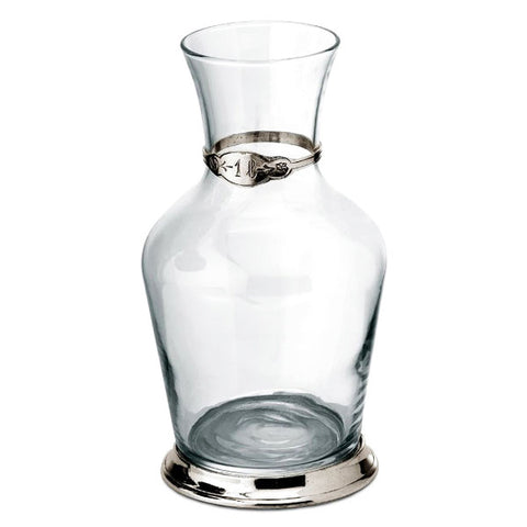 Francia Water Carafe - 1L - Handcrafted in Italy - Pewter & Glass