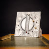 Gregorio Perpetual Desk Calendar & Thermometer - 14 cm x 14 cm - Handcrafted in Italy - Pewter & Glass