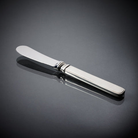 Gabriella Forged Butter Knife - 15 cm Length - Handcrafted in Italy - Pewter & Stainless Steel