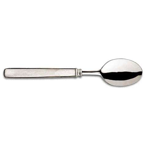 Gabriella Dessert Spoon Set (Set of 6) - 19 cm Length - Handcrafted in Italy - Pewter & Stainless Steel