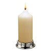 Glicerio Pillar Candle Base - 5 cm Diameter - Handcrafted in Italy - Pewter