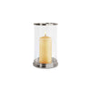 Irene Hurricane Lamp - 29 cm Height - Handcrafted in Italy - Pewter & Glass